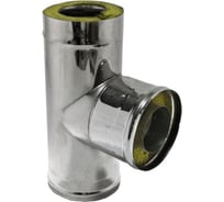 Сэндвич-тройник FERRUM 90 градусов, 430, 0.5 мм, нержавеющая сталь, ф80x160 f4416