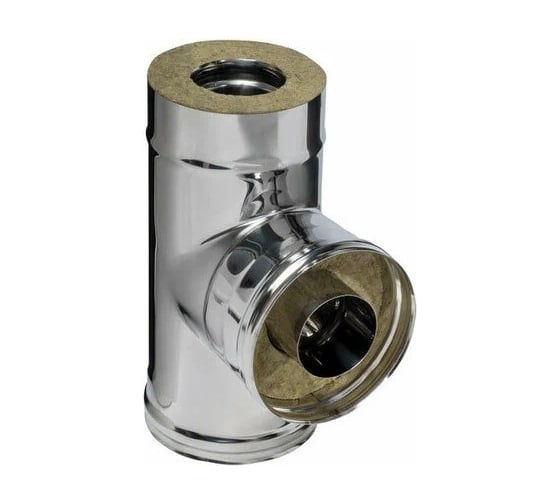 Сэндвич-тройник FERRUM 90 градусов, 430, 0.5 мм, нержавеющая сталь, ф150x210 f4408