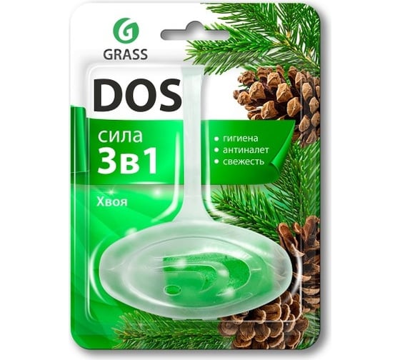 Подвесной блок для унитаза Grass DOS 3 в 1 "Хвоя" 125851