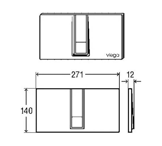 Кнопка смыва для смывных бачков Viega Visign for Style 14 654689, 00000020497