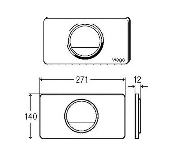 Кнопка смыва для смывных бачков Viega Visign for Style 13 654498, 00000020495
