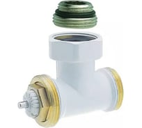 Термостатический угловой вентиль GUARDO ( Hummel Designtechnik) 3/4НРx1/2НР (под евроконус, накидная гайка с ниппелем), белый 2480853590