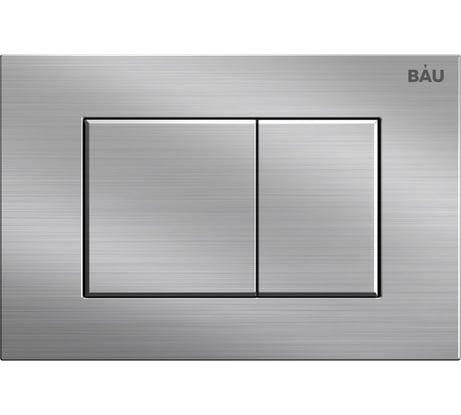 Кнопка смыва Bauedge BAU Stil антивандальная для системы двойного слива, нержавеющая сталь сатин Q00009