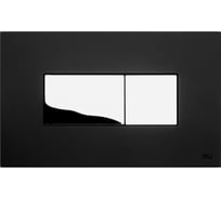 Кнопка смыва OLI KARISMA пневматическая двухрежимная, черный soft-touch 641017