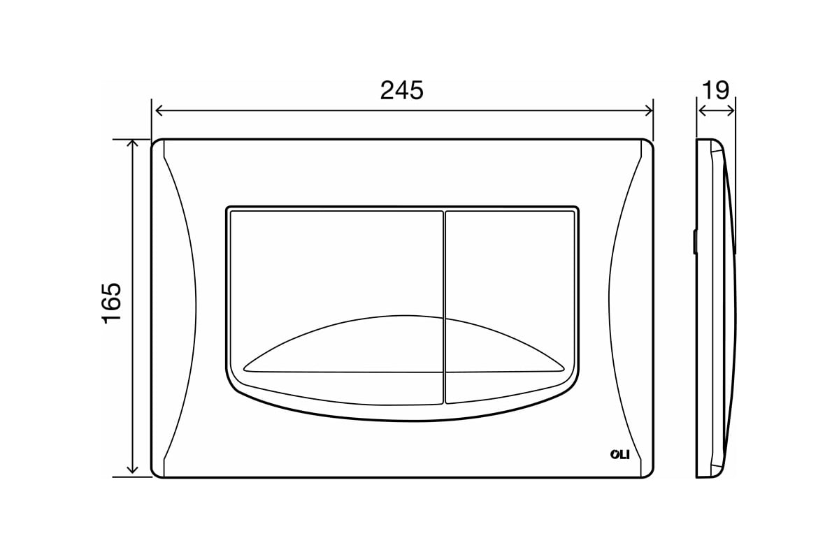 Кнопка смыва OLI RIVER DUAL механическая двухрежимная, белый 638501 ...