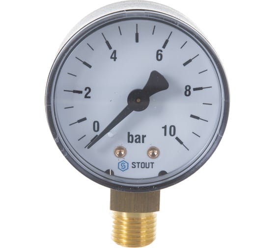 Манометр радиальный Корпус Dn 50 мм, 1/4" STOUT RG008Q0C19C2H5