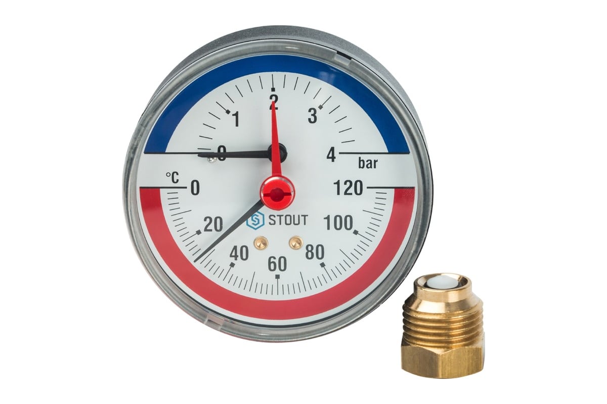 Термоманометр аксиальный STOUT RG008Q0C18B96V - выгодная цена, отзывы ...