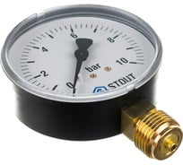 Манометр радиальный Корпус Dn 80 мм, 1/2" STOUT RG008Q0C19GGHC