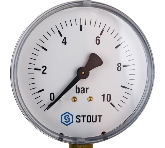 Манометр радиальный Корпус Dn 80 мм, 1/2" STOUT RG008Q0C19GGHC