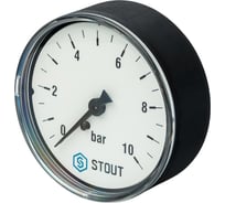 Манометр аксиальный Корпус Dn 63 мм, 1/4" STOUT RG008Q0C192CO6