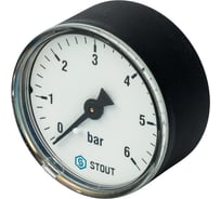 Манометр аксиальный корпус Dn 50 мм, 1/4" STOUT RG008Q0C18RBNP