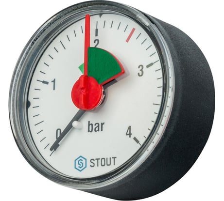Манометр аксиальный с указателем предела STOUT RG008Q0C18IT7A