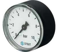 Манометр аксиальный корпус Dn 50 мм, 1/4" STOUT RG008Q0C1905O1