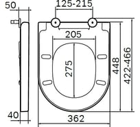 Cиденье для приставного унитаза AM.PM Spirit V2.0 wrap-over, микролифт C707855WH 16059984