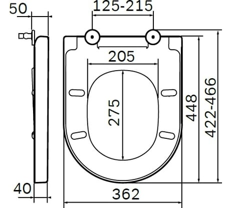 Cиденье для приставного унитаза AM.PM Spirit V2.0 wrap-over, микролифт C707855WH