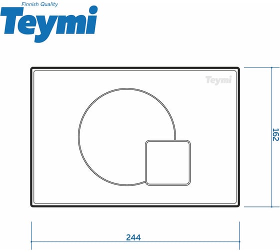 Клавиша смыва Teymi Ellie двойной смыв, белый матовый T70024WM ЦБ-00268263