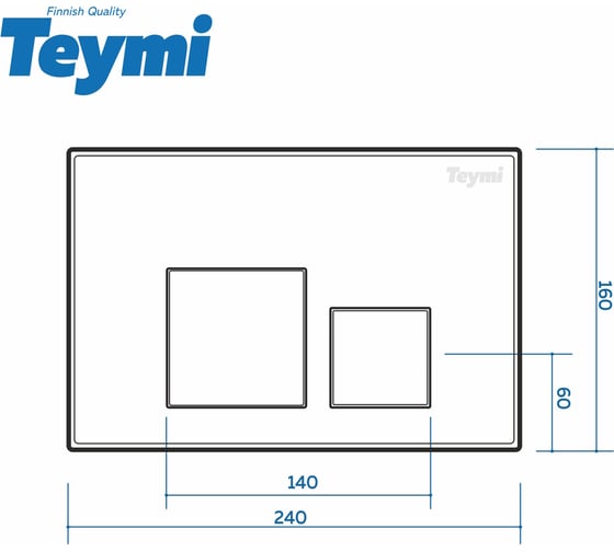 Клавиша смыва Teymi Kati двойной смыв, белый матовый T70021WM ЦБ-00268267