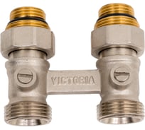 Узел прямой конусный Victoria с шаровыми кранами 3/4 (с переходниками 3/4-1/2) 60-303