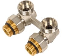 Узел угловой конусный Victoria с шаровыми кранами 3/4 (с переходниками 3/4-1/2) 60-302