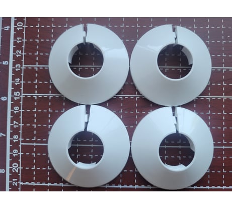 Декоративная чашка отражатель VIVALDO 55x20x12 мм, разъемная, пластик, белая, 4 шт ШГ770447