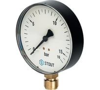 Манометр радиальный Корпус Dn 50 мм, 1/4" STOUT RG008Q0C194TOG