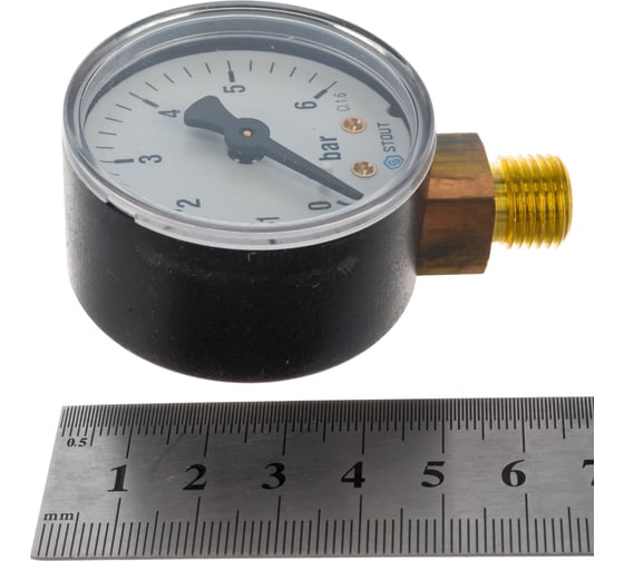 Манометр радиальный Корпус Dn 50 мм, 1/4" STOUT RG008Q0C194TOG