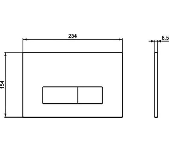 Механическая панель смыва Ideal Standard M2 двойной смыв R0121AC