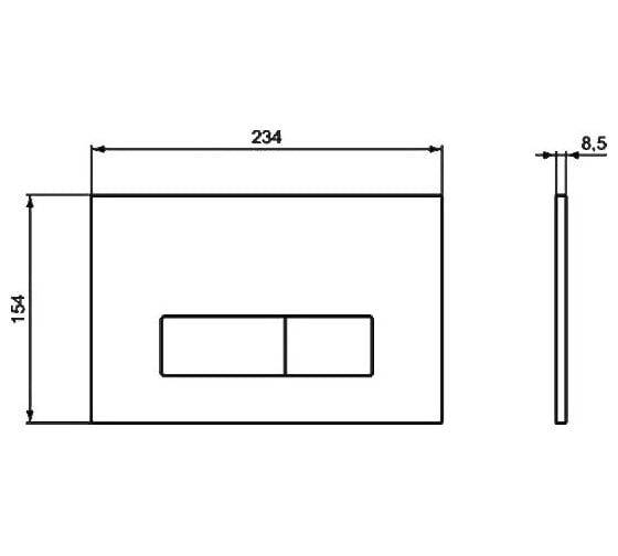 Механическая панель смыва Ideal Standard M2, двойной смыв R0121A6