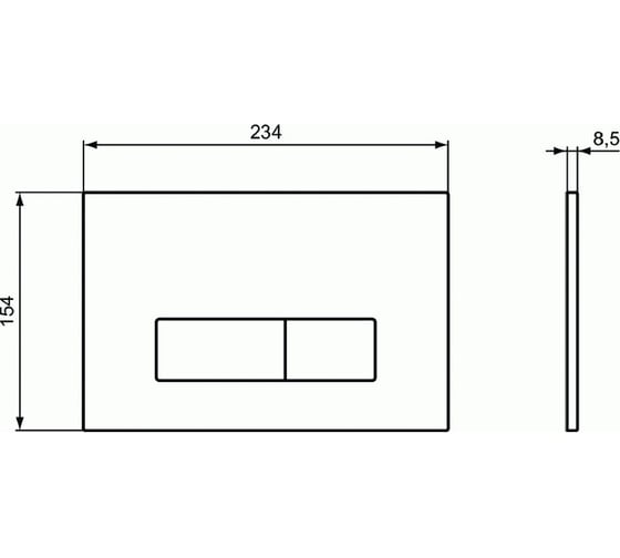 Механическая панель смыва Ideal Standard M2, двойной смыв R0121AA