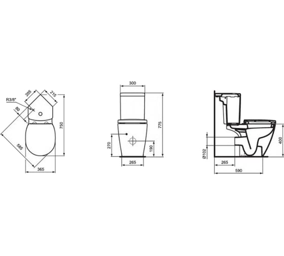 Бачок для унитаза Ideal Standard Connect Space E120201