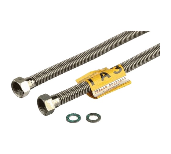 Сильфонная подводка газа Kensudo 1/2", 200 см, в/в 26726