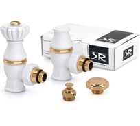Комплект SR Rubinetterie Liberty 1/2 x 3/4 угловой, белый RAL9010, 0320-2000V00A