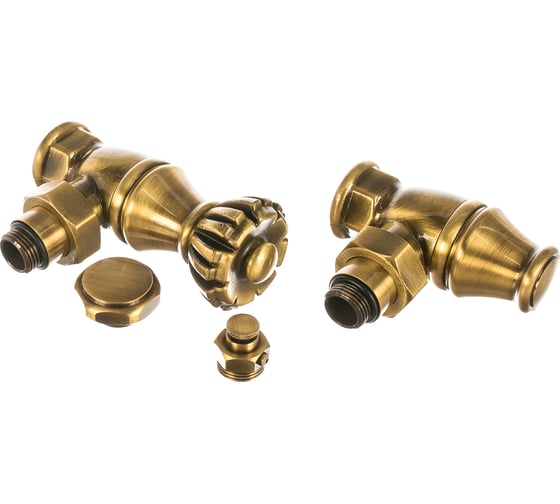 Комплект SR Rubinetterie Liberty 1/2х3/4 угловой, цвет бронза, 0320-2000Z000
