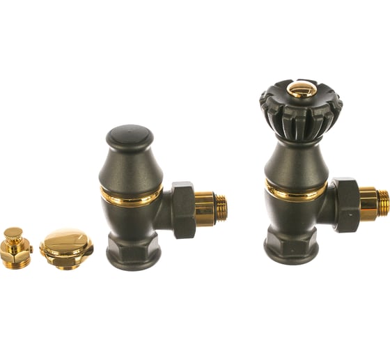 Комплект SR Rubinetterie Liberty 1/2х3/4 угловой, цвет антрацит, 0320-2000V00P