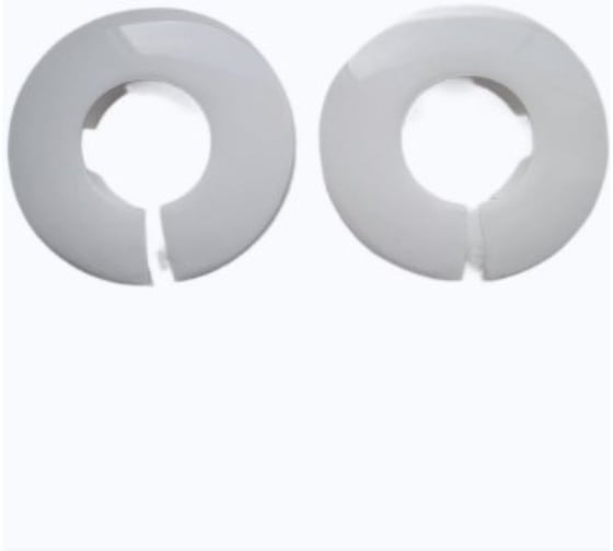 Декоративная чашка отражатель VIVALDO 72,5x32x12 мм, разъемная, пластик, белая, 2 шт ШГ772095