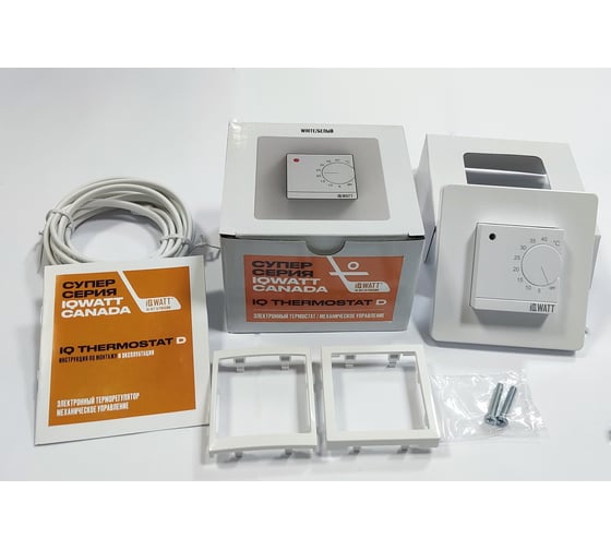 Электронный терморегулятор IQWATT iq thermostat d механическое управление (белый) 400100