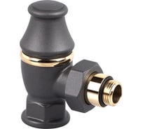 Угловой запорный клапан для радиатора SR Rubinetterie Liberty 1/2 x3/4, цвет антрацит 0323-2000V00P