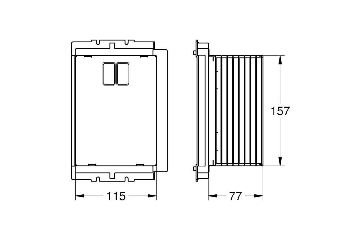 Короб для панели смыва grohe 66791000