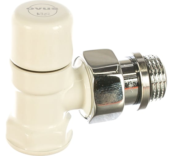 Запорный угловой клапан SR Rubinetterie Ovus 1/2, цвет белый 0453-1500VC0A