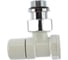 Запорный угловой клапан SR Rubinetterie Ovus 1/2, цвет белый 0453-1500VC0A 2