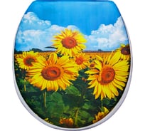 Мягкое сиденье для унитаза Сантис подсолнухи 015569