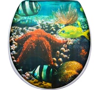 Мягкое сиденье для унитаза Сантис кораллы 014322