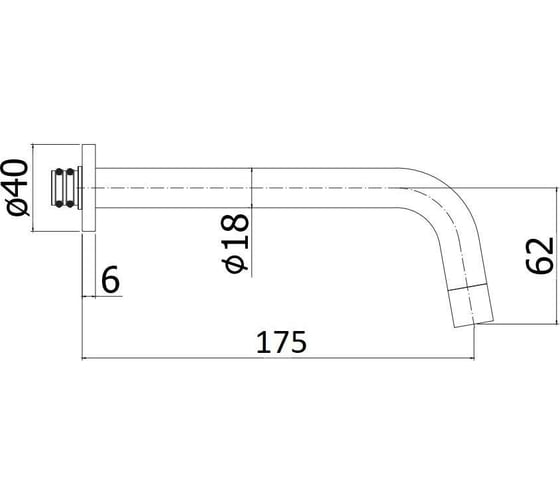 Излив из стены Paffoni Light ZBOC047NO (241596) 00241596
