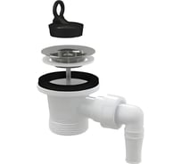 Водослив умывальника MIANO 6/4" с нерж. решеткой O 63 мм и подводкой для шланга 100 M1115