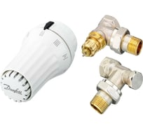 Комплект радиаторного терморегулятора Danfoss RAE RA-FN RLV-S угловой Ду15 6 бар 013G5083