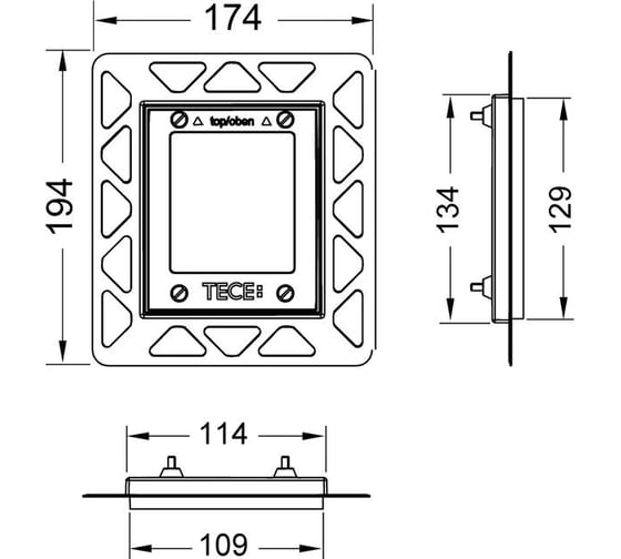 Монтажная рамка TECE urinal 9242649