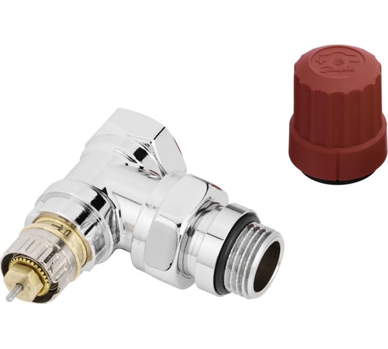 Угловой терморегулирующий клапан Danfoss RA-NCX хромированный 013g4247 1