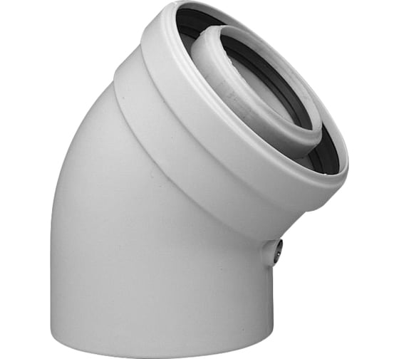 Коаксиальный отвод Baxi полипропиленовый 45° D, 80/125 мм HT KHG71408881