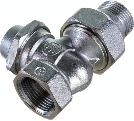 Комплект для подключения радиатора Giacomini R470F-KV, прямой, DN-20, 3/4, 3/4, ВН, с увеличенным проходом R470FX064