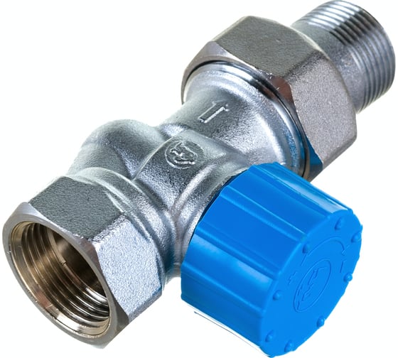 Комплект для подключения радиатора Giacomini R470F-KV, прямой, DN-20, 3/4, 3/4, ВН, с увеличенным проходом R470FX064